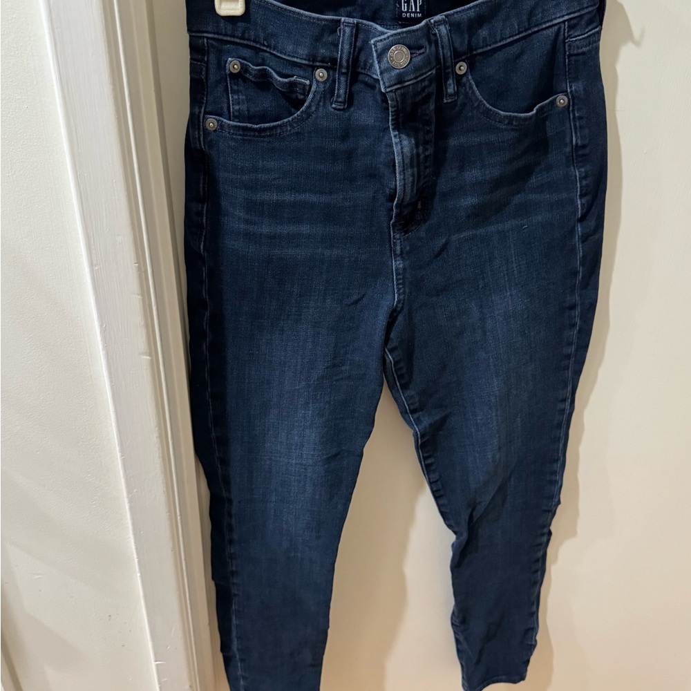 Gap Navy Overdye True Skinny Jeans